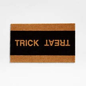 New Halloween trick or treat door mat